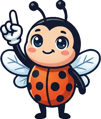 La coccinelle CoccOs, mascotte du projet, pointant du doigt